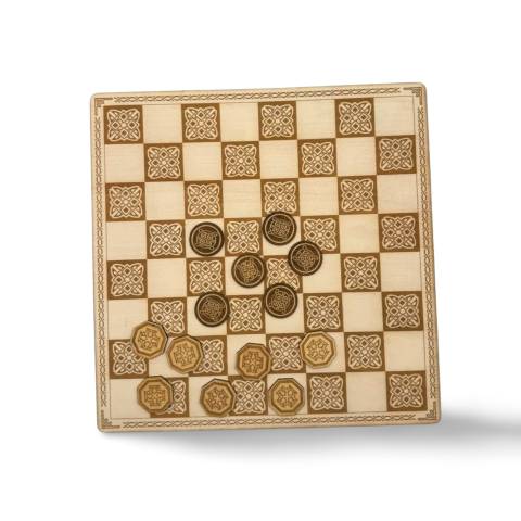 Checkers Board with Celtic Design
