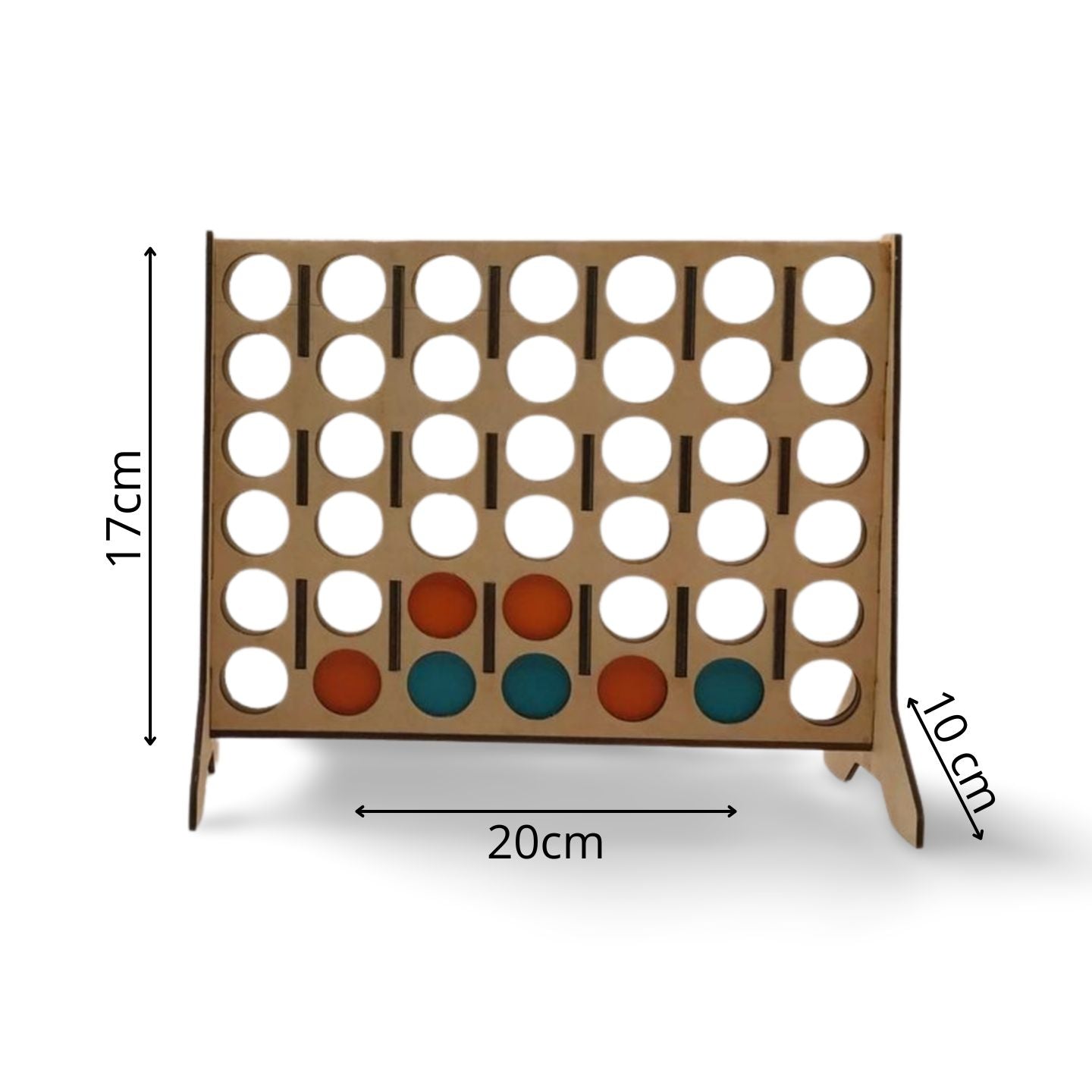 4 in a Row in Wood – Handmade, Montessori-Inspired Family Game