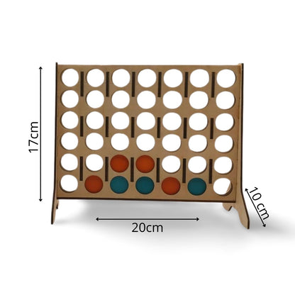 4 in a Row in Wood – Handmade, Montessori-Inspired Family Game