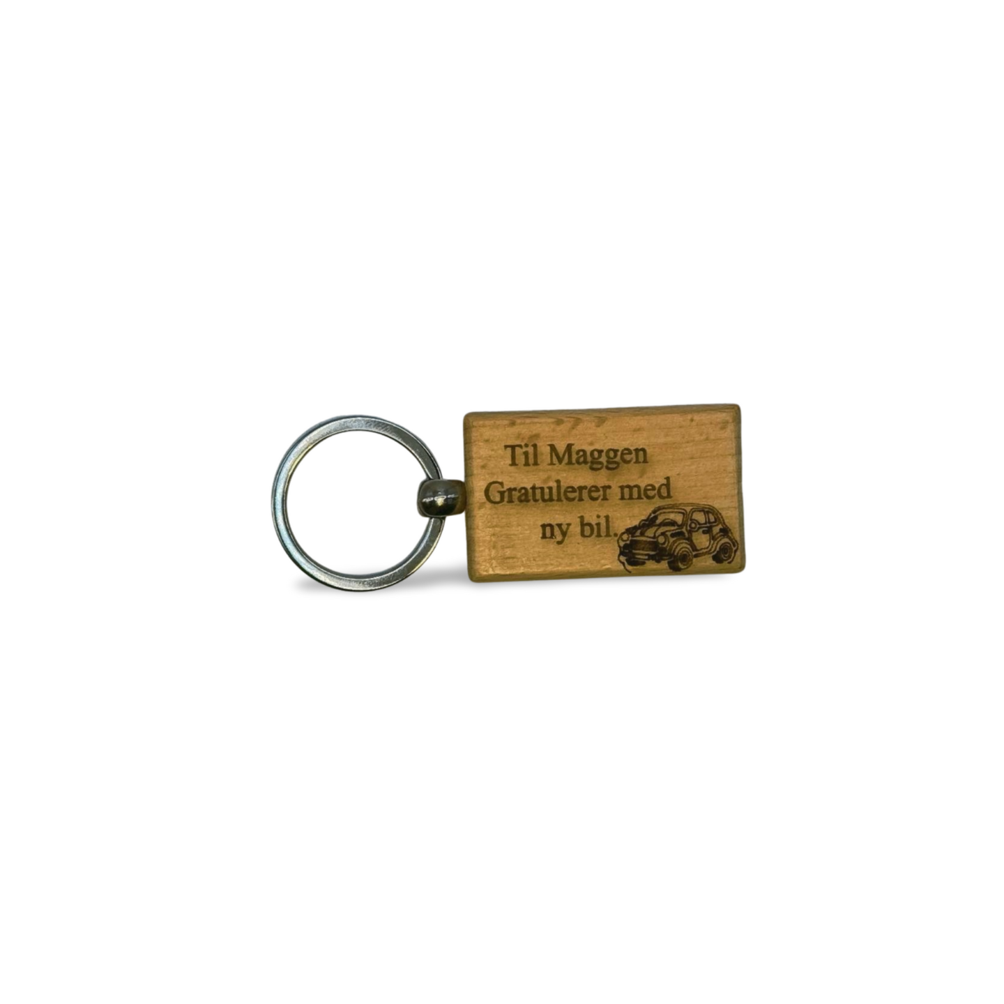 Lacquered key fob (50x30 mm) – choose your own text and logo