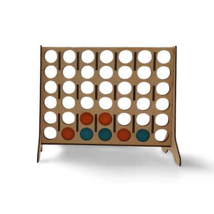 4 in a Row in Wood – Handmade, Montessori-Inspired Family Game