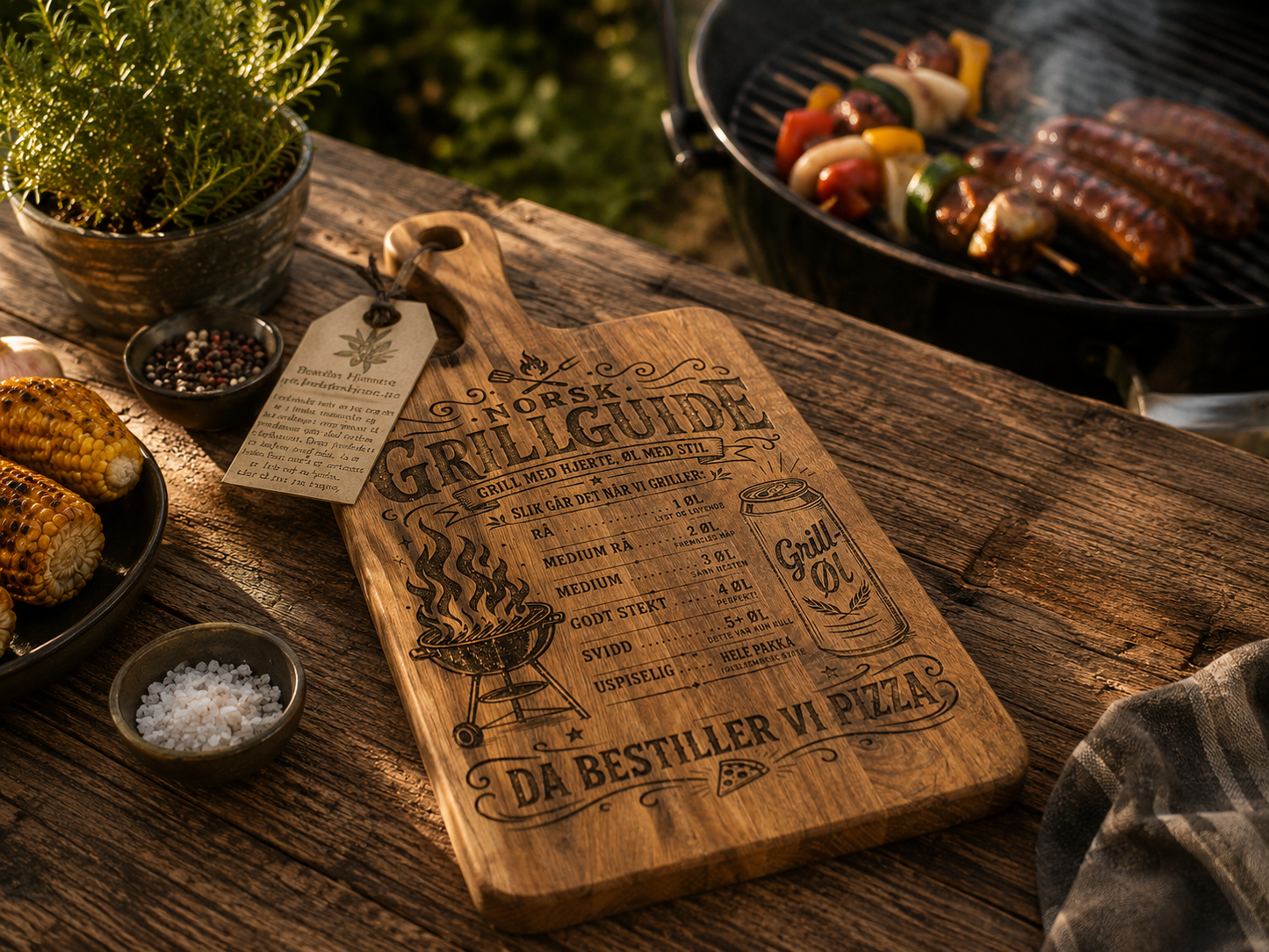 Dekorativ skjærefjøl – Norsk grillguide