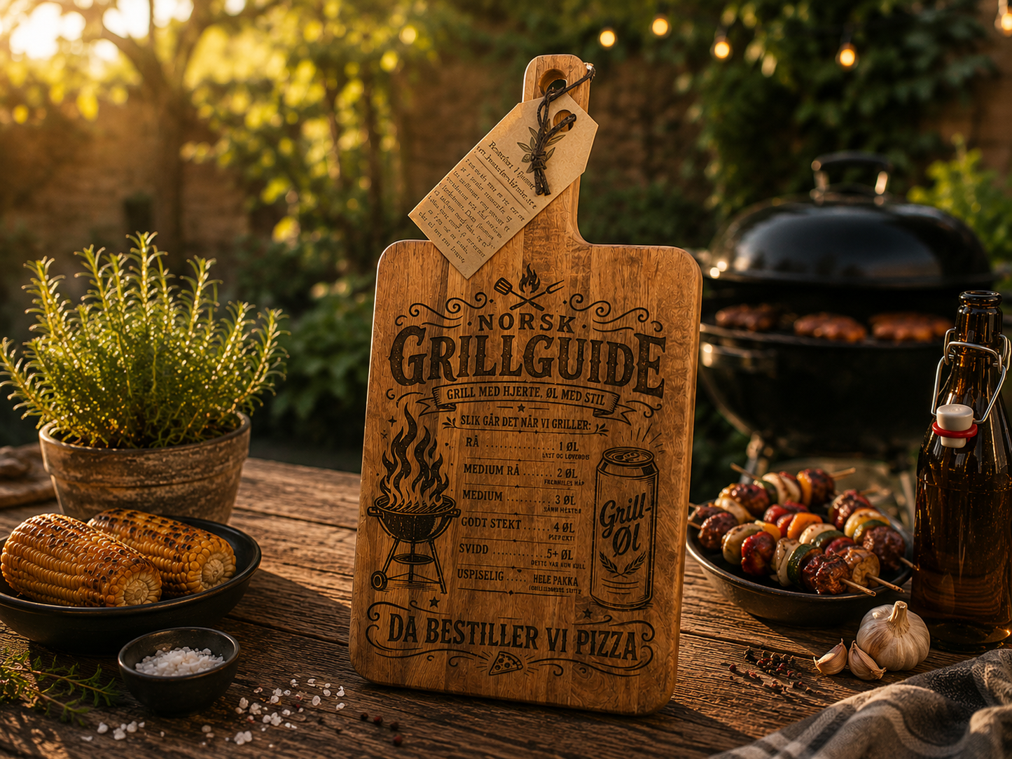 Dekorativ skjærefjøl – Norsk grillguide