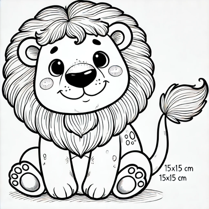 Wooden puzzle – Montessori-inspired coloring game (140×140 mm)