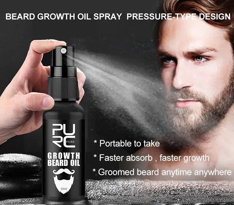 PURC Beard Growth Oil Hair Growth Products for Men Rosemary Oil Beard Fast Regrowth Nourishing Enhancer Treatment Hair