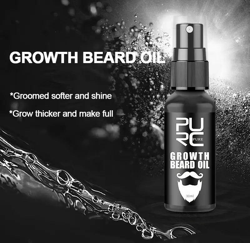 PURC Beard Growth Oil Hair Growth Products for Men Rosemary Oil Beard Fast Regrowth Nourishing Enhancer Treatment Hair