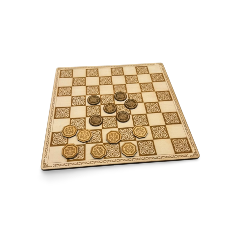 Checkers Board with Celtic Design