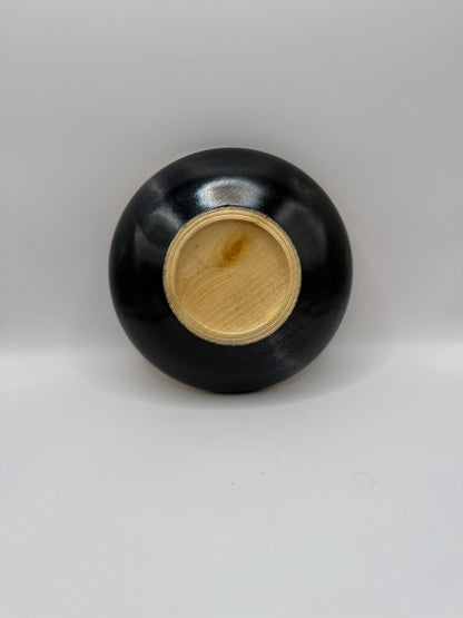 Small wooden bowl – royal blue and black (16 × 3.5 cm)