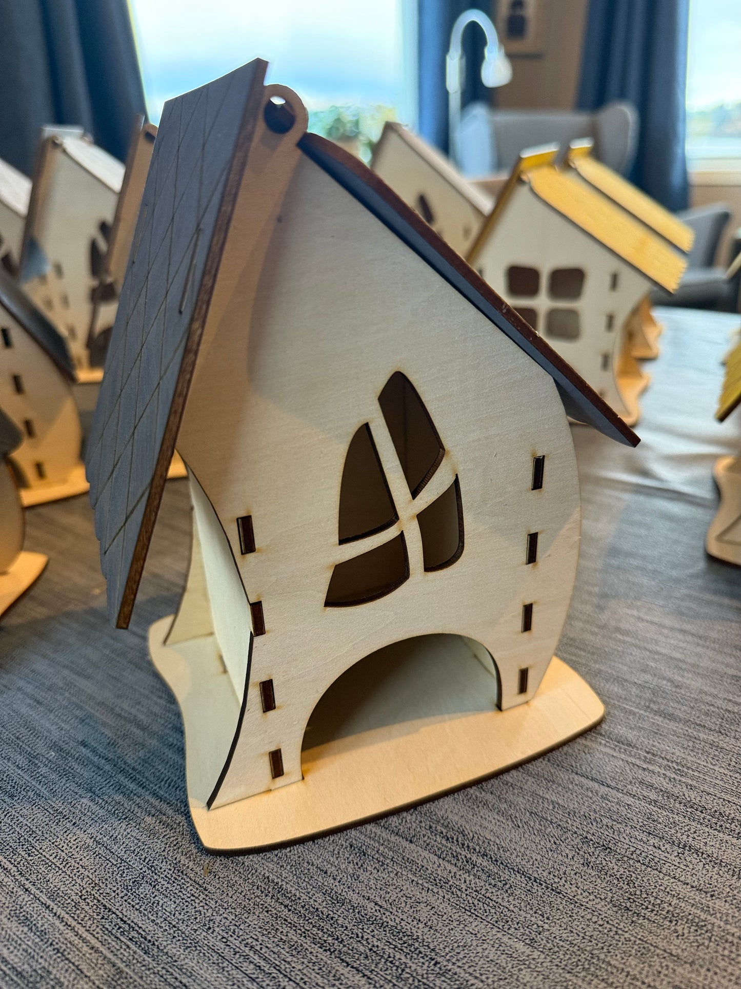 Wonky Houses – three crooked little houses in plywood (set of 3)
