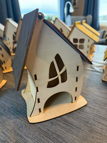 Wonky Houses – three crooked little houses in plywood (set of 3)