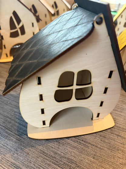 Wonky Houses – three crooked little houses in plywood (set of 3)