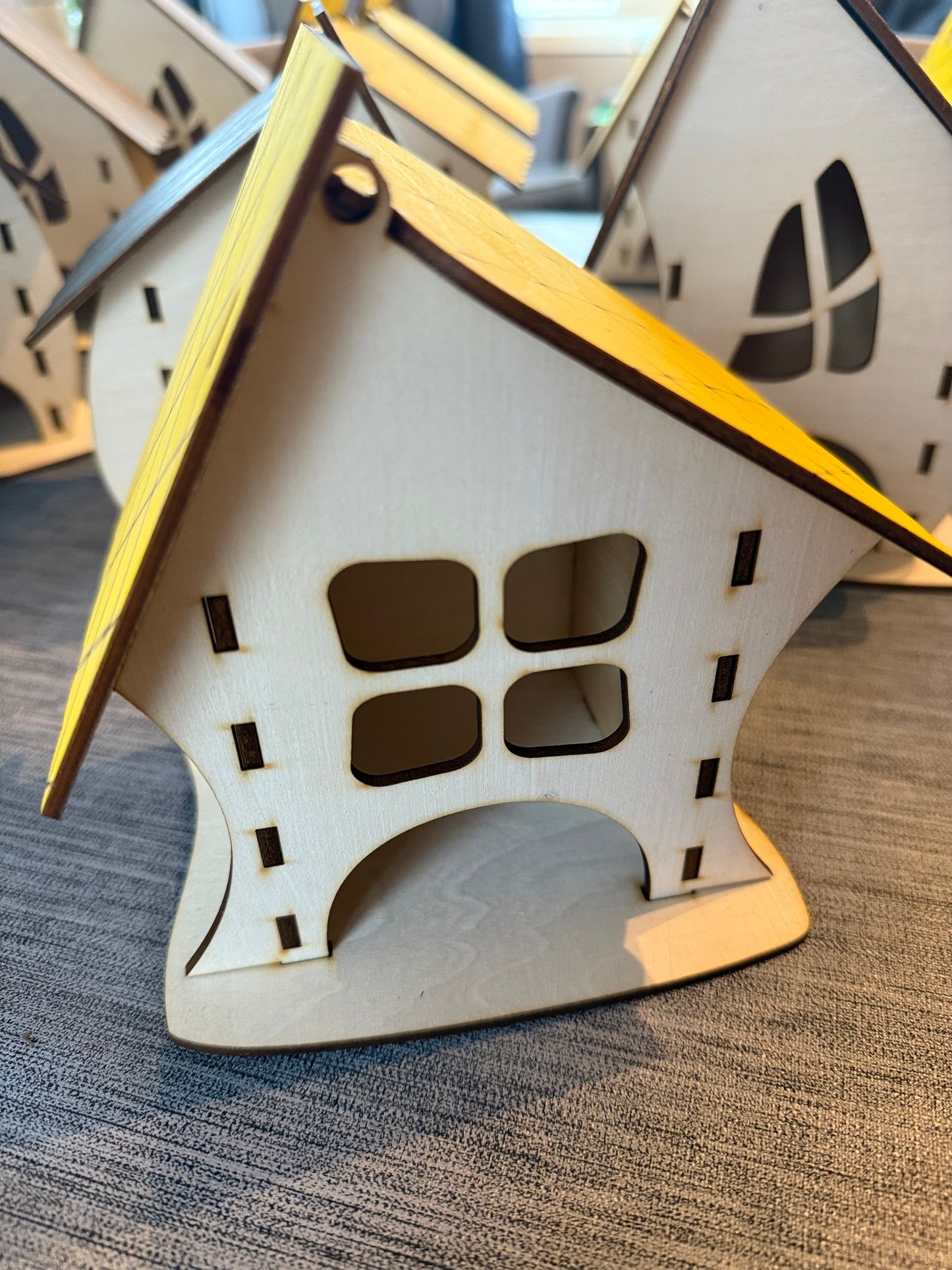 Wonky Houses – three crooked little houses in plywood (set of 3)