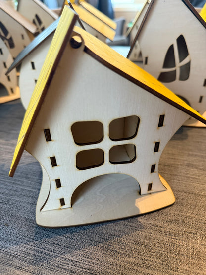 Wonky Houses – three crooked little houses in plywood (set of 3)