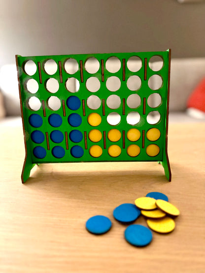 4 in a Row in Wood – Handmade, Montessori-Inspired Family Game
