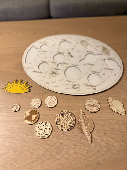 Solar System – Montessori-Inspired Wooden Activity Puzzle