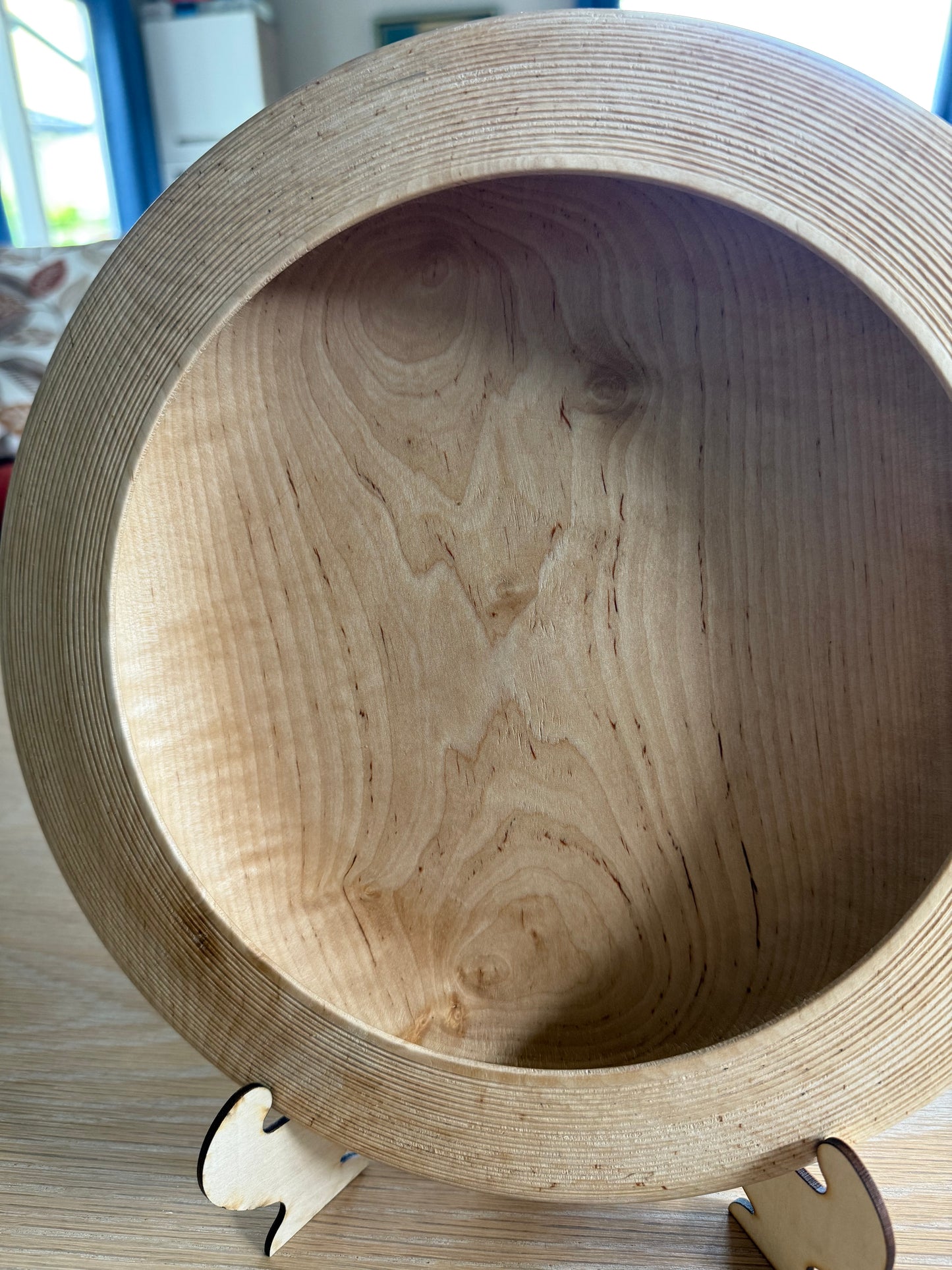 turned bowl with grooves