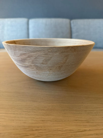 turned bowl with grooves