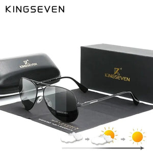 KINGSEVEN solbrille for menn Photochromic polariserende UV400 - solbriller