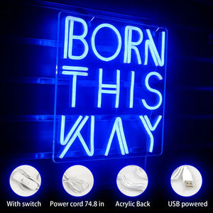 Kule retro neon LED lys - born this nay / 5w - morsomme skilt