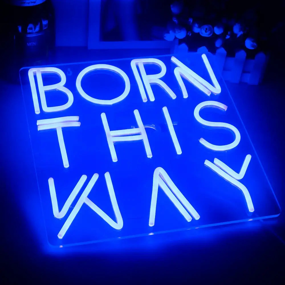 Kule retro neon LED lys - born this nay / 5w - morsomme skilt