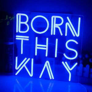 Kule retro neon LED lys - born this nay / 5w - morsomme skilt