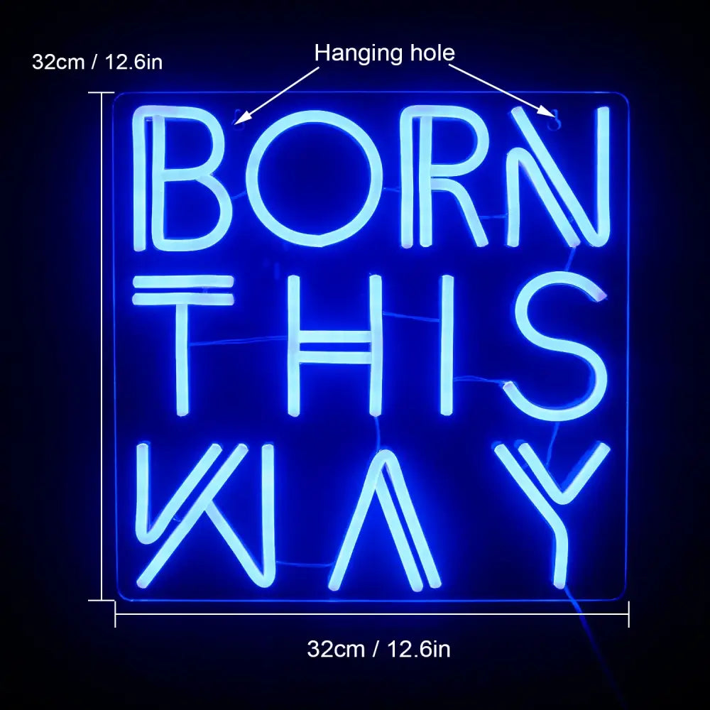 Kule retro neon LED lys - born this nay / 5w - morsomme skilt