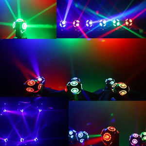 LED 150w Moving Head 8x15W Beam Light with Halo RGBW 4in1 LED DJ Stage Tilt scan 360°Rotation DMX 512 Disco Bar Dj