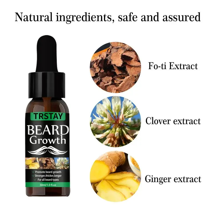 NEW Beard Hair Growth Essential Oil Anti Hair Loss Product Natural Mustache Regrowth Oil for Men Nourishing Beard Care