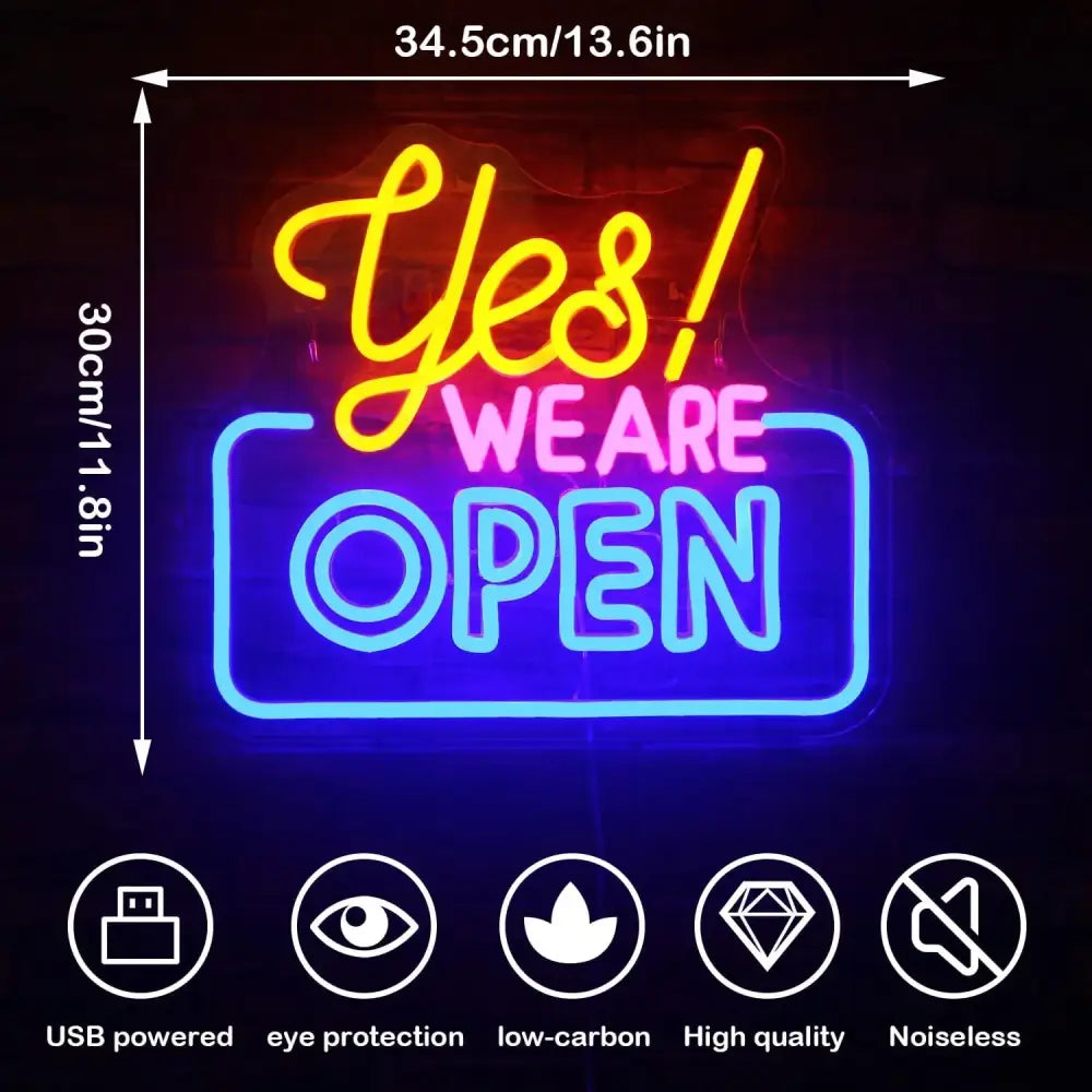 Open Neon Signs Bright Led Light Advertisement Board Electric Display Sign Walls Window Door Bar Shop Coffee Salon