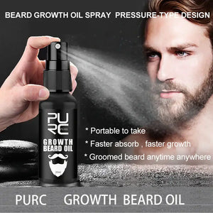 PURC Beard Growth Oil Hair Growth Products for Men Rosemary Oil Beard Fast Regrowth Nourishing Enhancer Treatment Hair