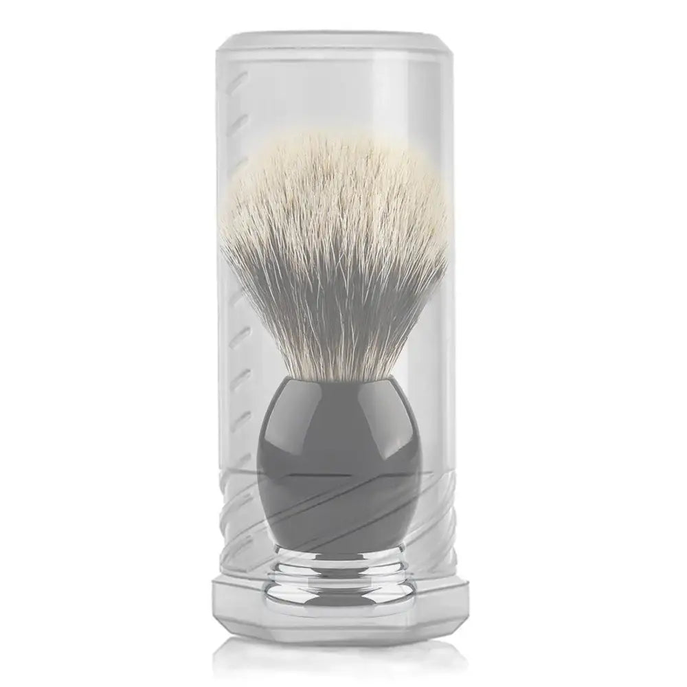 Shaving Brush Travel Case Holder Plastic Tube Brush Storage Cases Adjustable Fit for Most of Shaving Brushes(Brush not