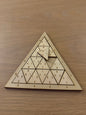 Wooden Triangle Puzzle – Montessori-inspired Number Game (15×15×15 cm)